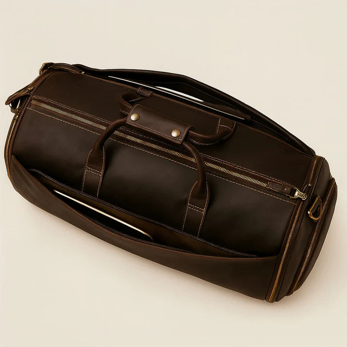 Sac pliable de voyage en cuir à Roulette – The Winnie Mae™