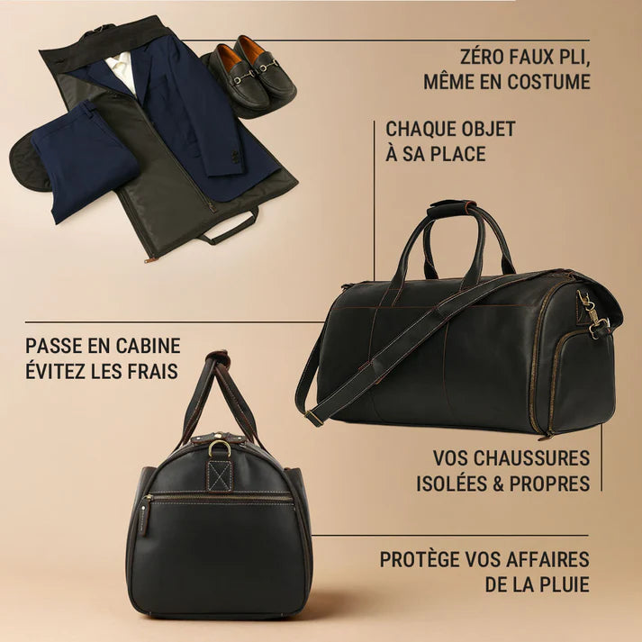 sac en cuir pliable pour voyage Vin Fiz