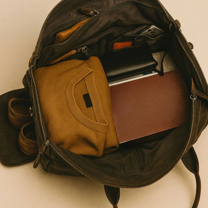 sac en cuir pliable élégant Vin Fiz
