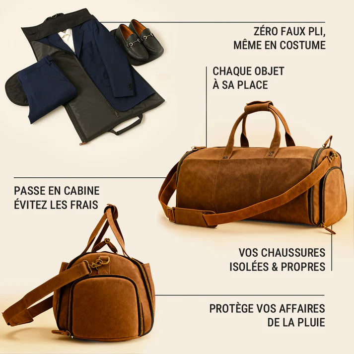 sac de voyage Vin Fiz pratique en cuir