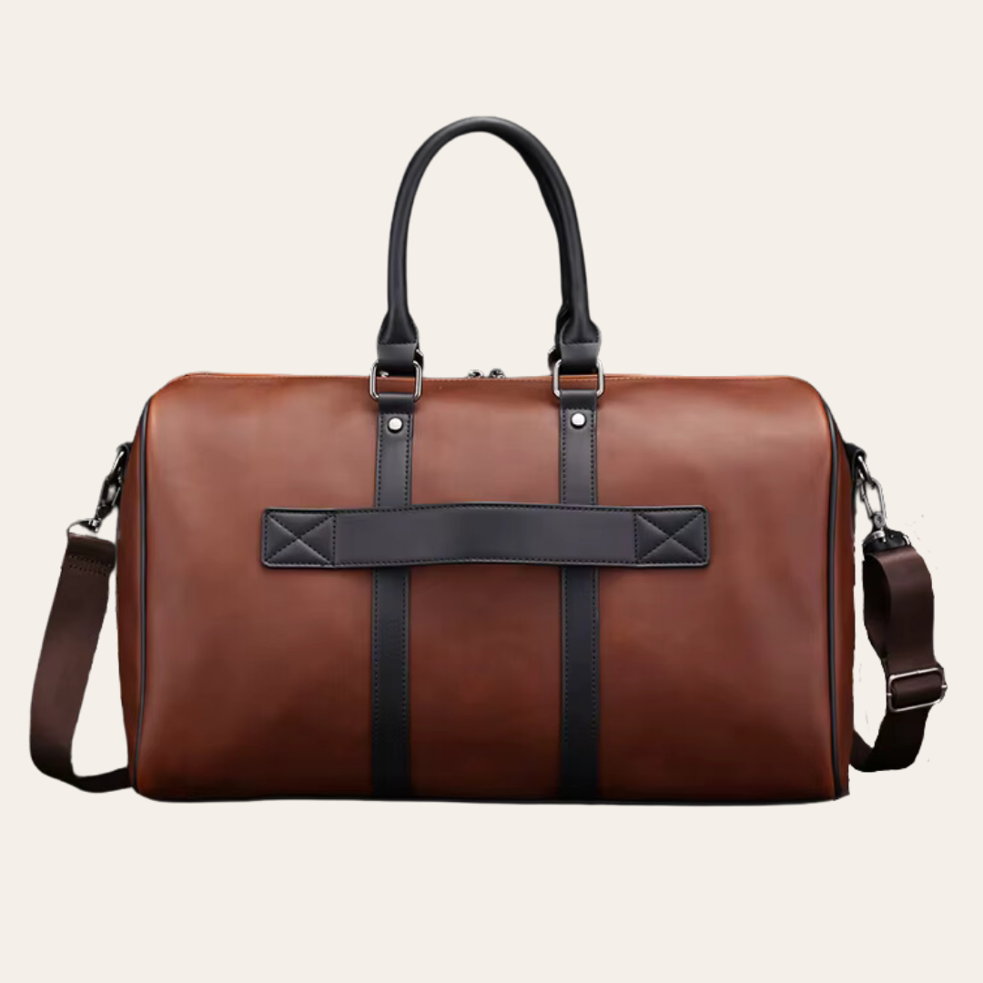 Sac de voyage de luxe cabine week-end en cuir homme.
