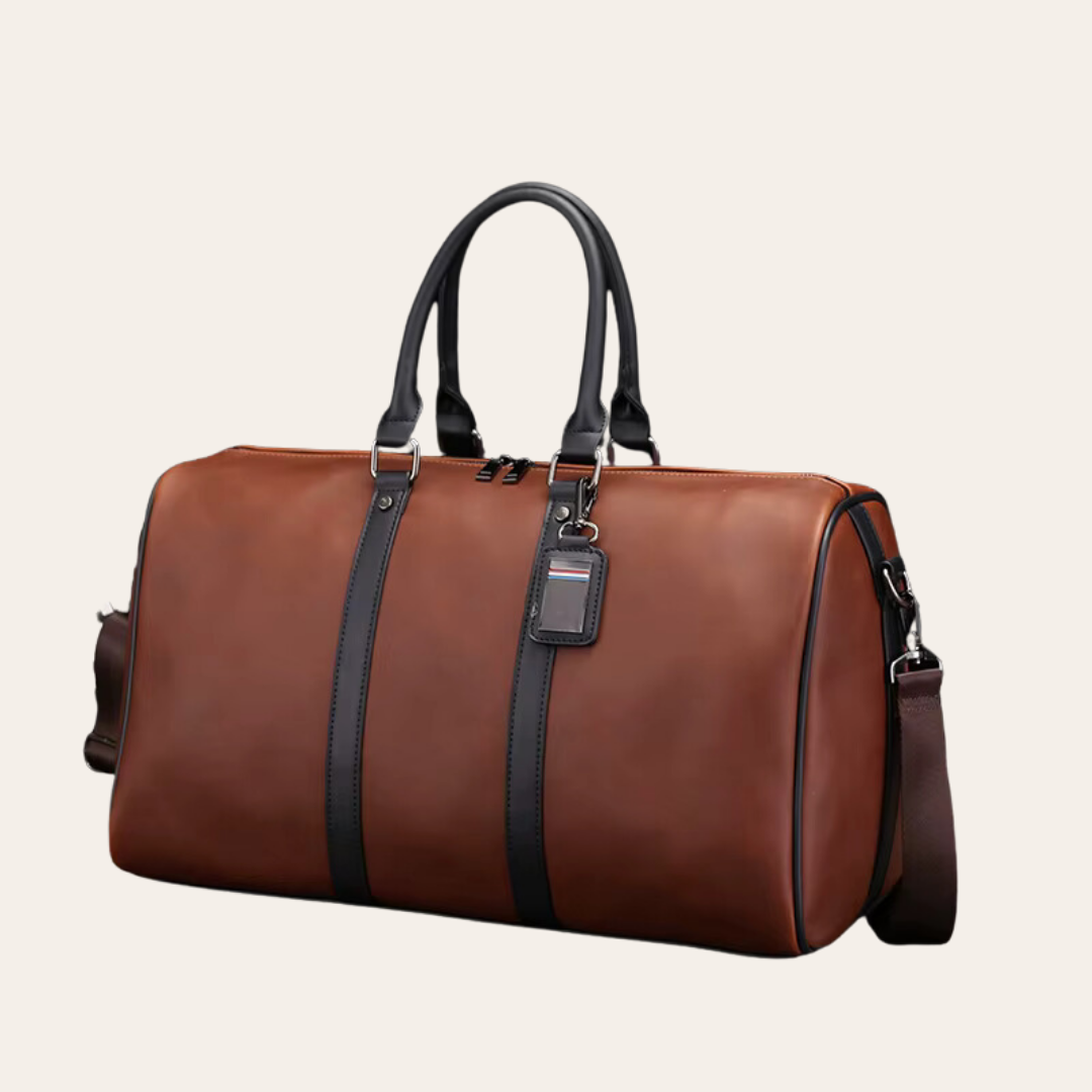 Sac de voyage de luxe cabine week-end en cuir homme.