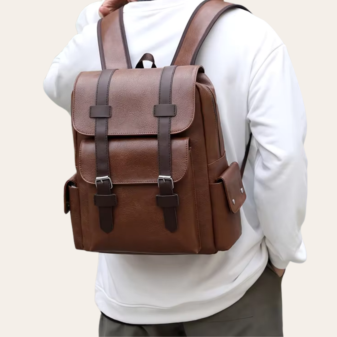 sac à dos élégant en cuir pour homme