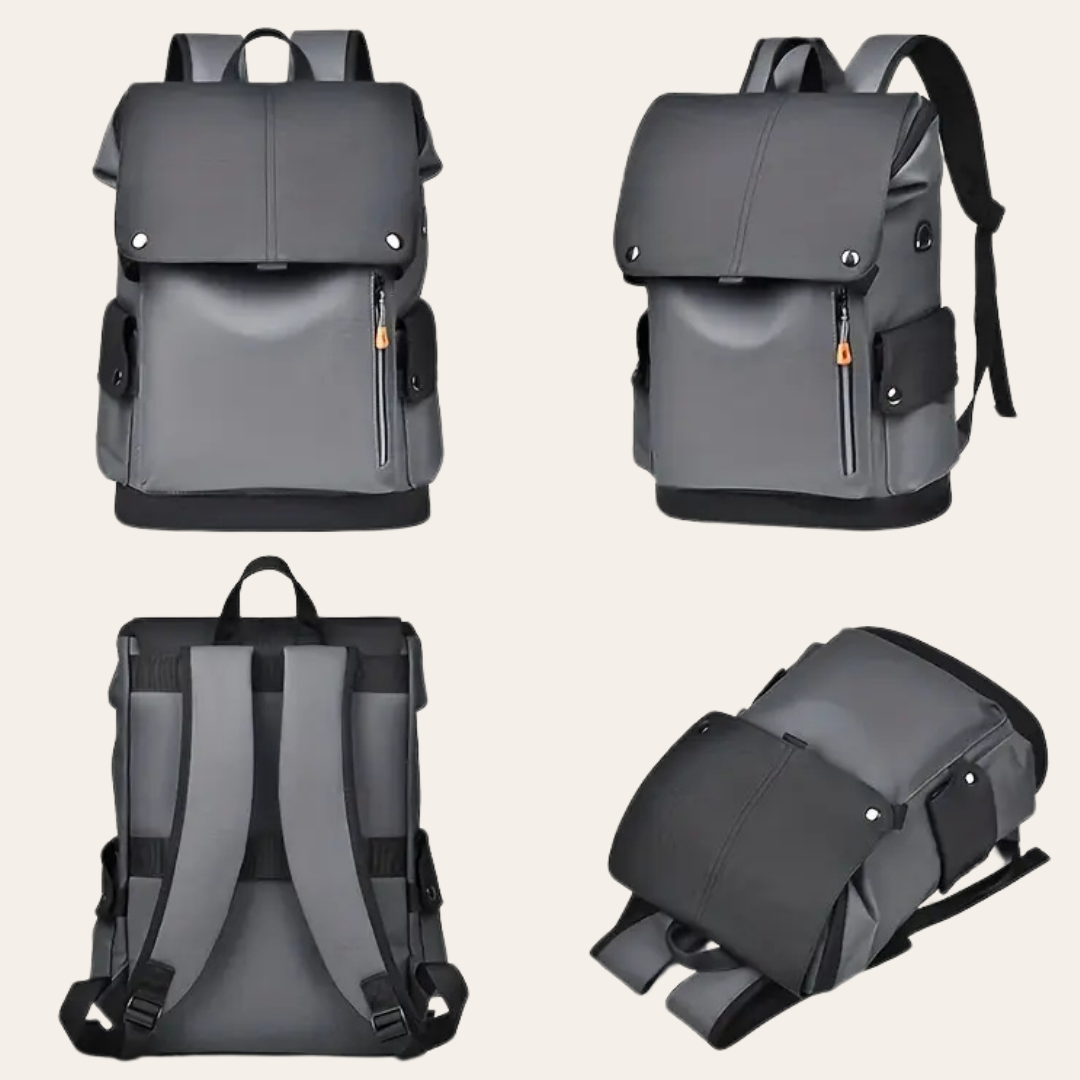 Weekend cabin backpack travel bag for men in leather.
