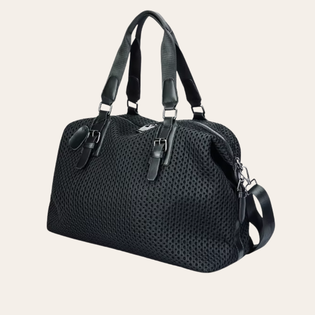 Grand sac a main femme noir cabine week end.