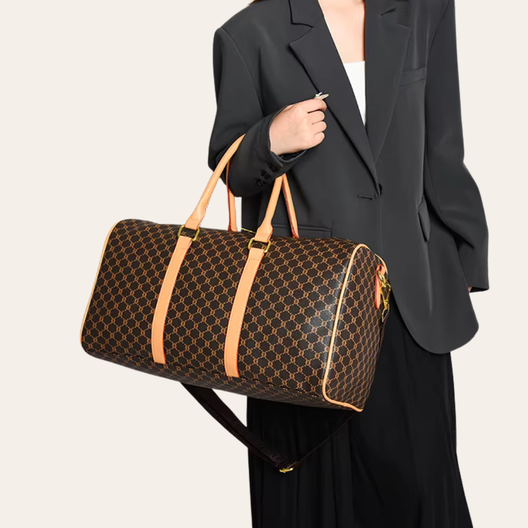 Sac de voyage femme cabine week end en cuir.