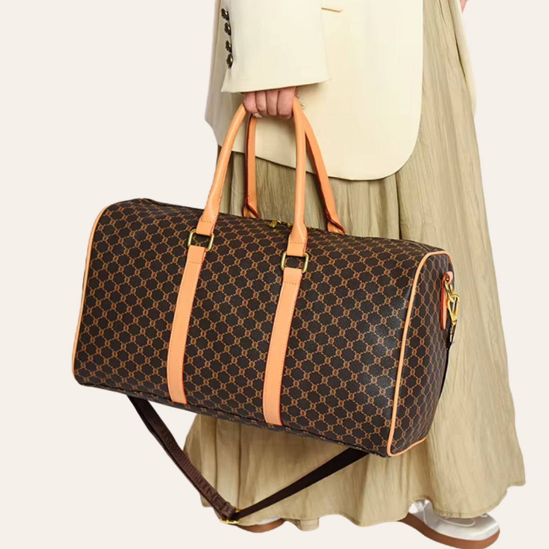 Sac de voyage femme cabine week end en cuir.