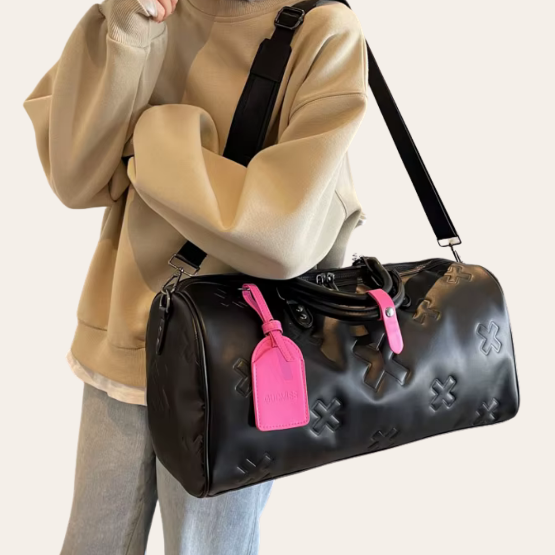 Sac de voyage en cuir femme cabine week end.