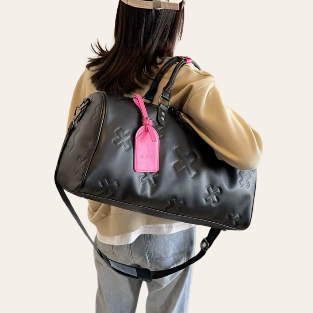 Sac de voyage en cuir femme cabine week end.