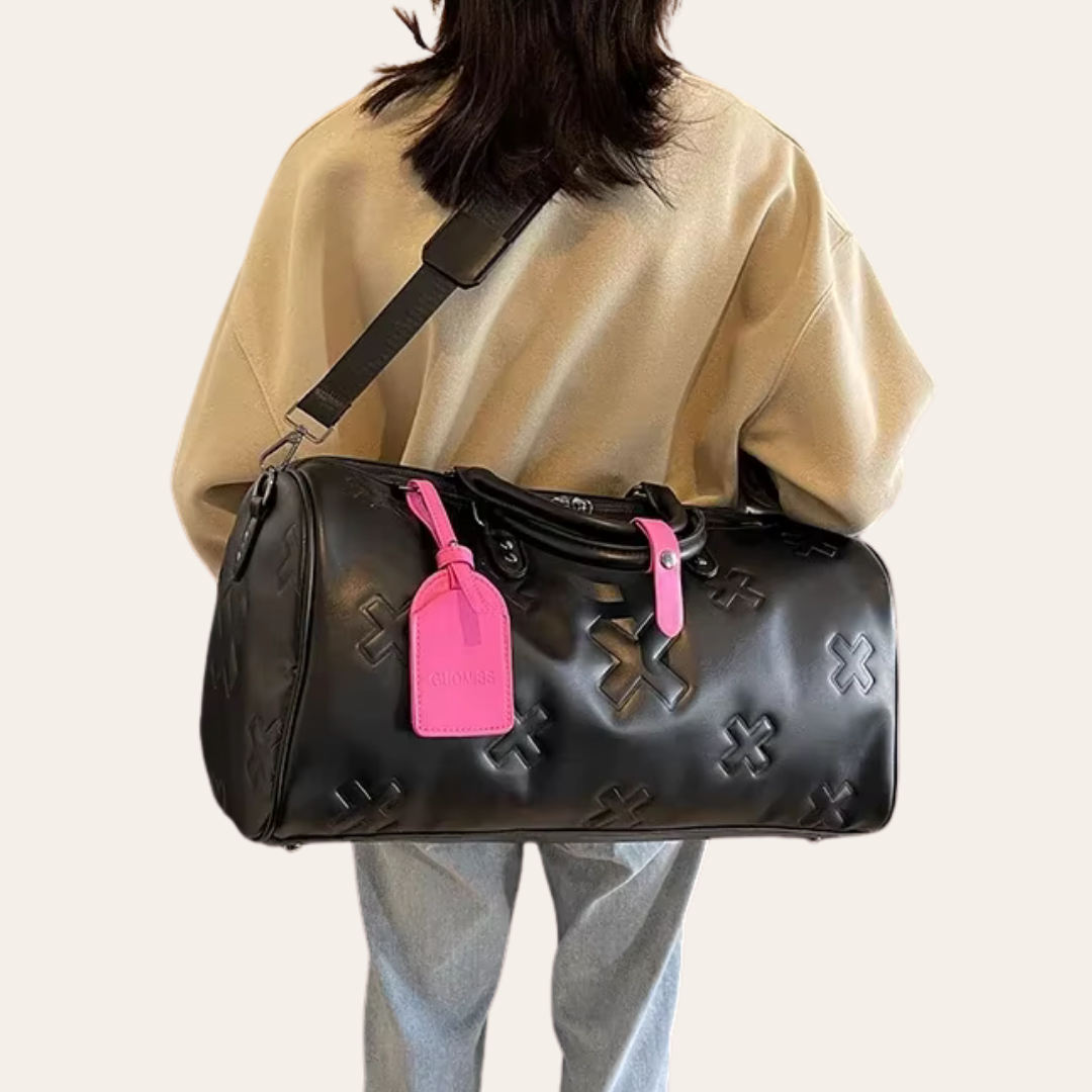 Sac de voyage en cuir femme cabine week end.