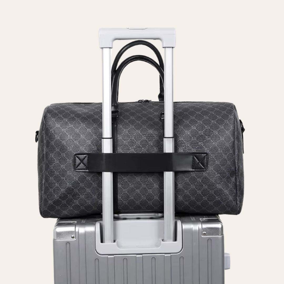 Sac de voyage souple cabine week-end en cuir.