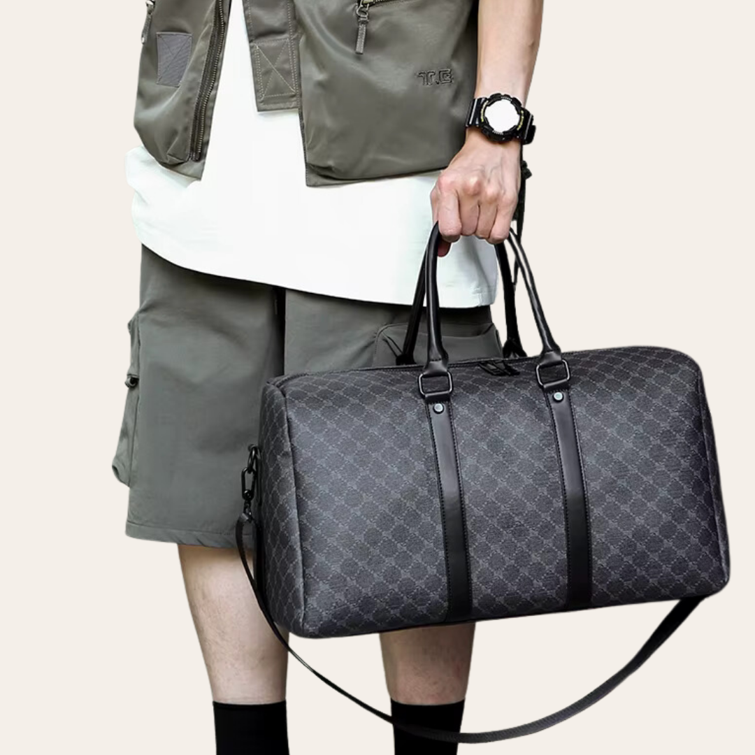 Sac de voyage souple cabine week-end en cuir.