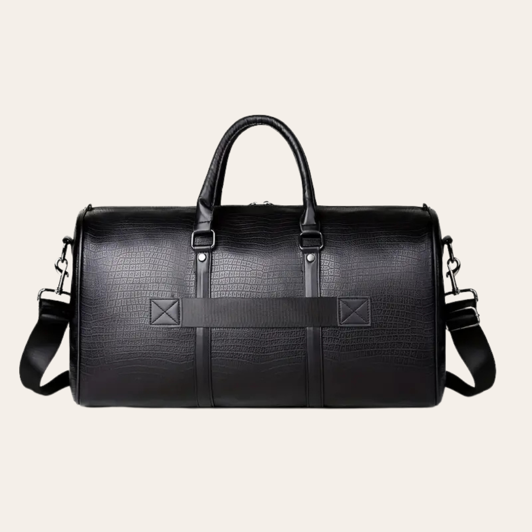Sac de voyage souple cabine week-end en cuir.