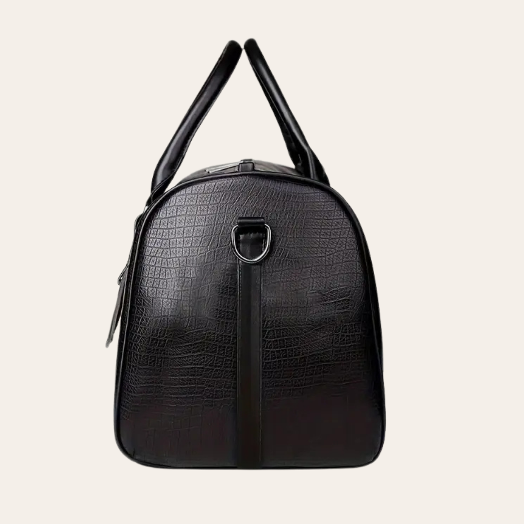 Sac de voyage souple cabine week-end en cuir.