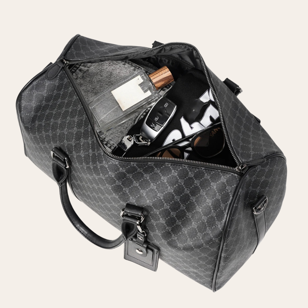 Sac de voyage souple cabine week-end en cuir.
