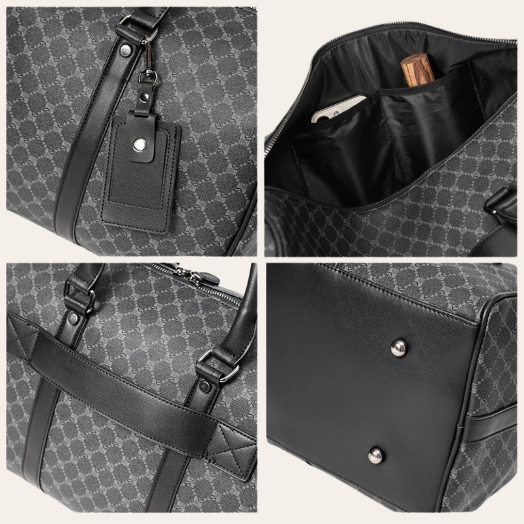 Sac de voyage souple cabine week-end en cuir.
