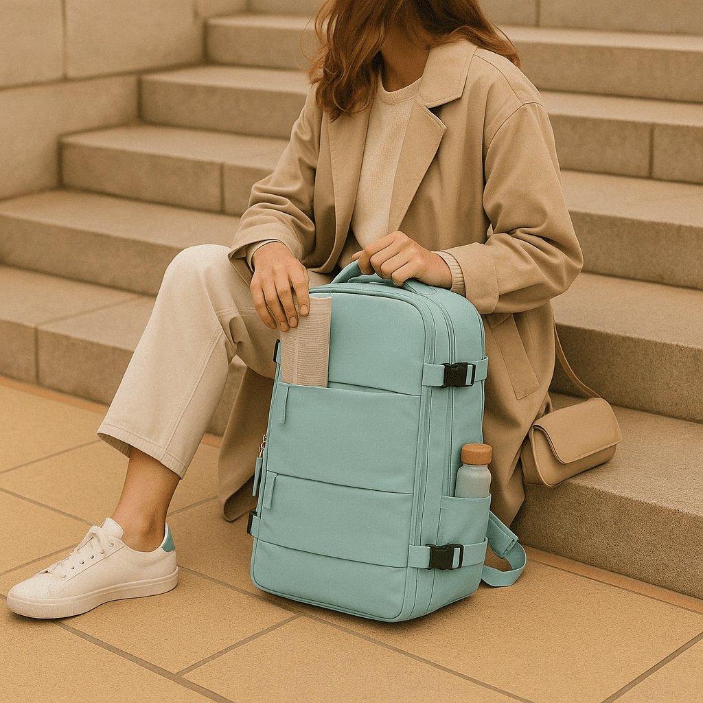 Sac à dos cabine avion 40x20x25 étanche pour femme