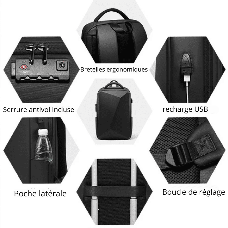 Sac à dos cabine EasyJet rigide et extensible pour homme