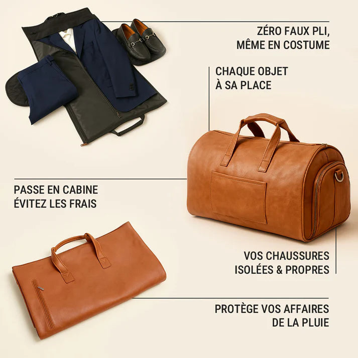 Sac de voyage pliable en cuir – Stampe SV.4™
