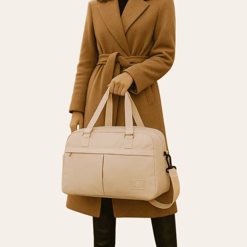 Sac a main beige cabine Format EasyJet extensible pour femme