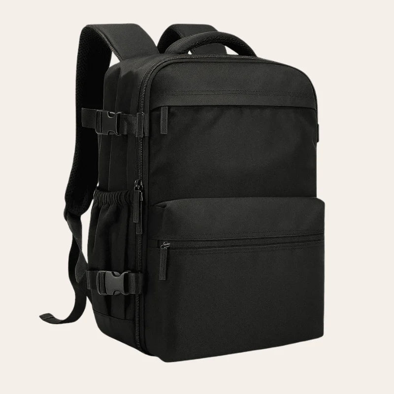Sac à dos cabine compressible sous vide noir