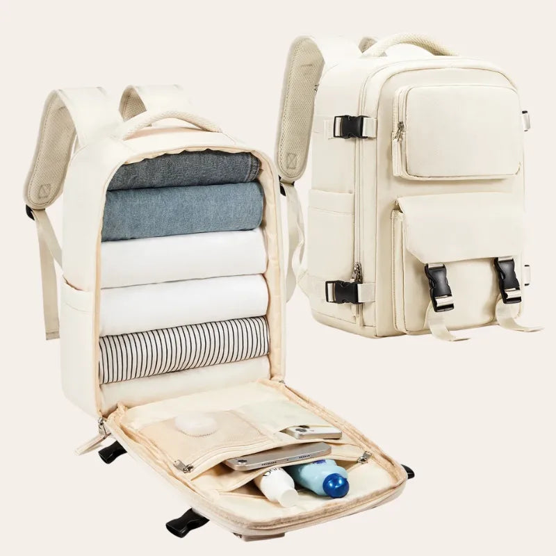 Sac a dos étanche 30l beige pour femme