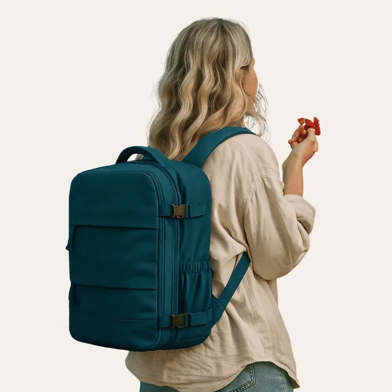 Sac à dos cabine vert - compartiment chaussures – Format Ryanair
