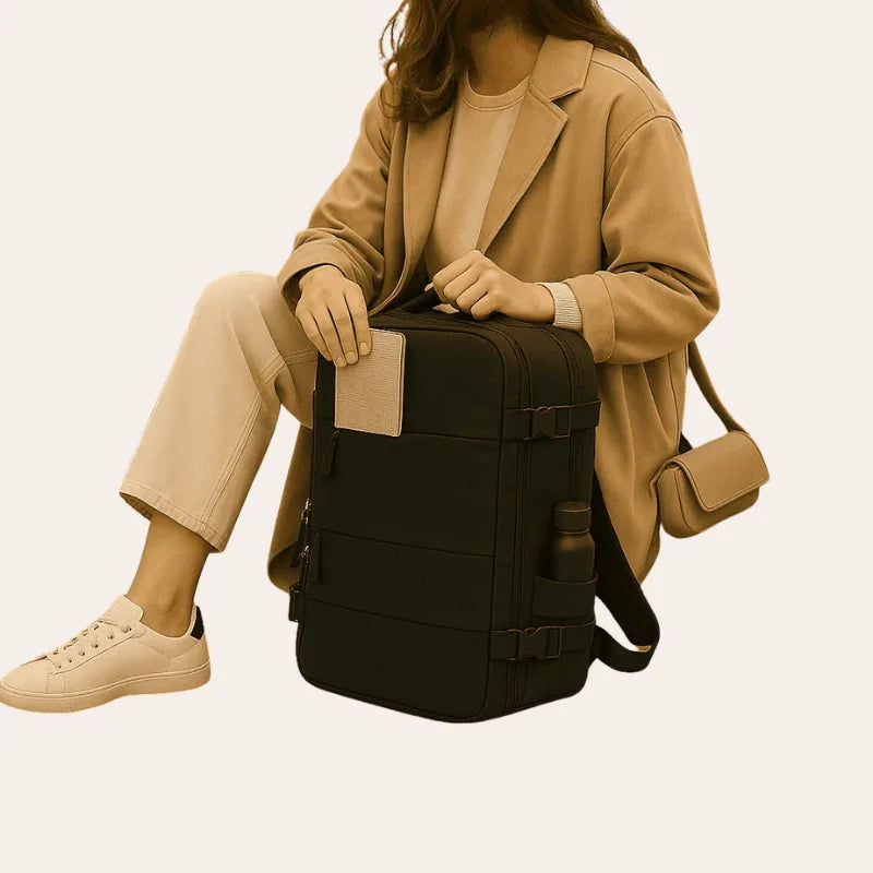 Sac A Dos Noir Cabine Imperméable – Format Ryanair
