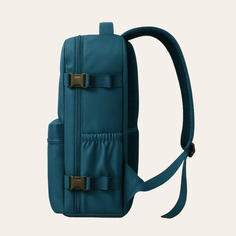 Sac à dos cabine compressible sous vide bleu