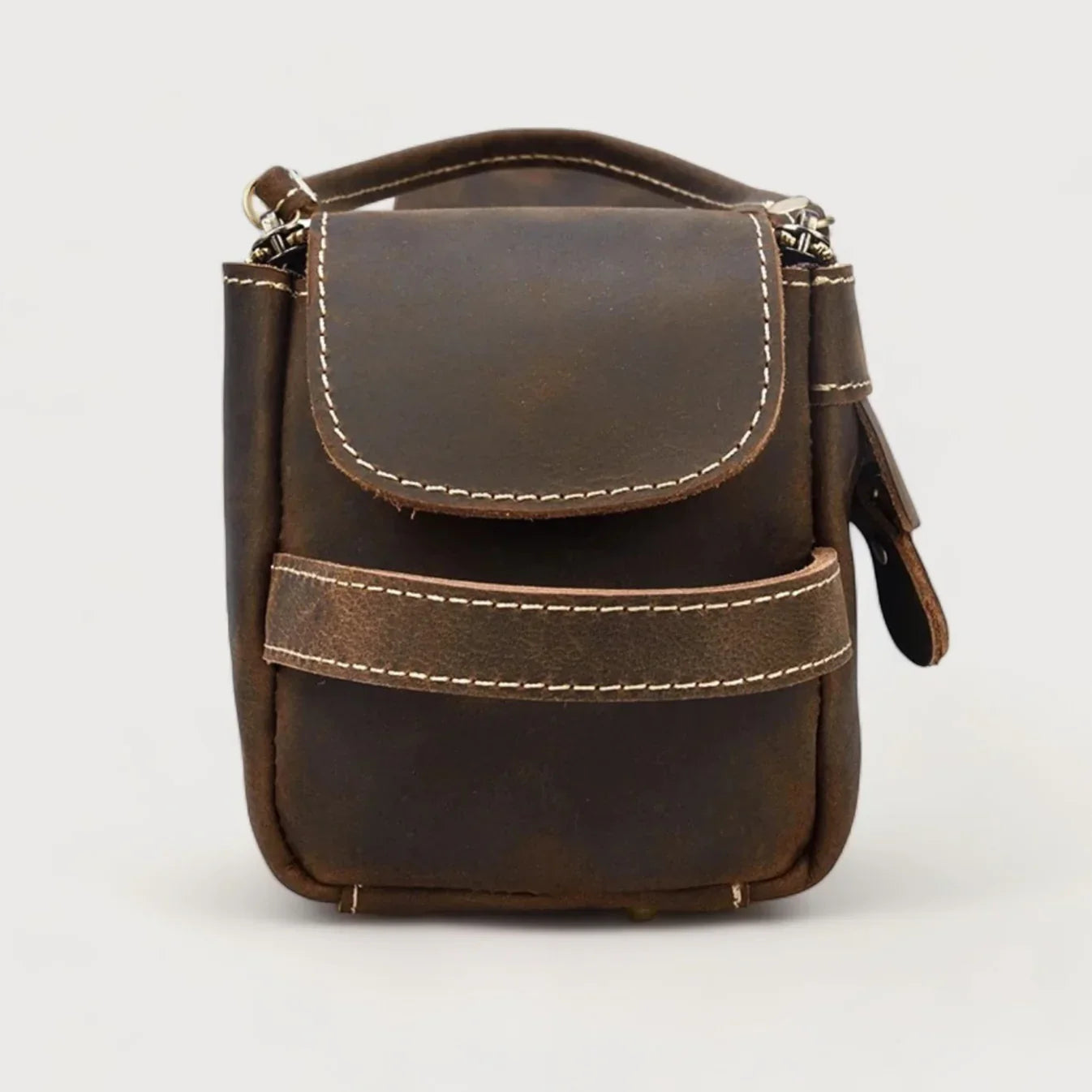Leather toiletry bag