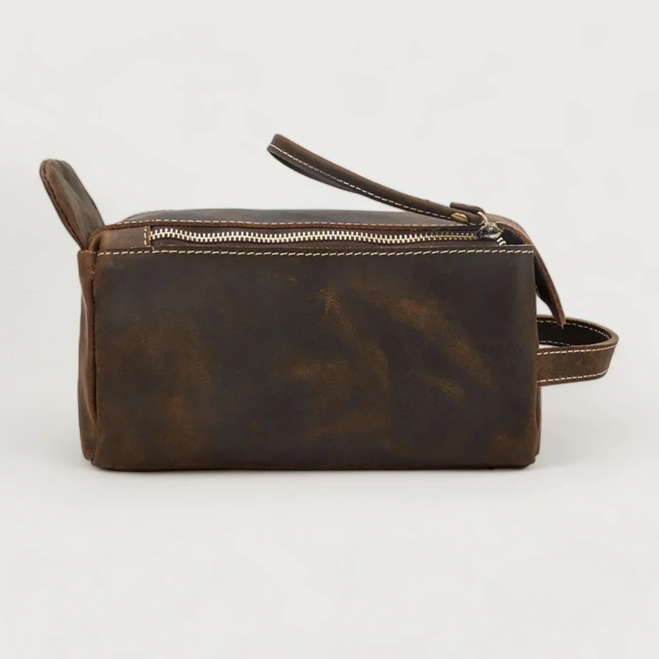 Leather toiletry bag