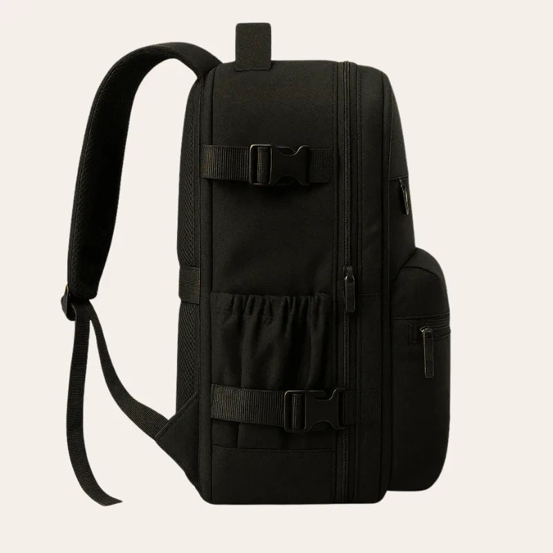 Sac à dos cabine compressible sous vide noir
