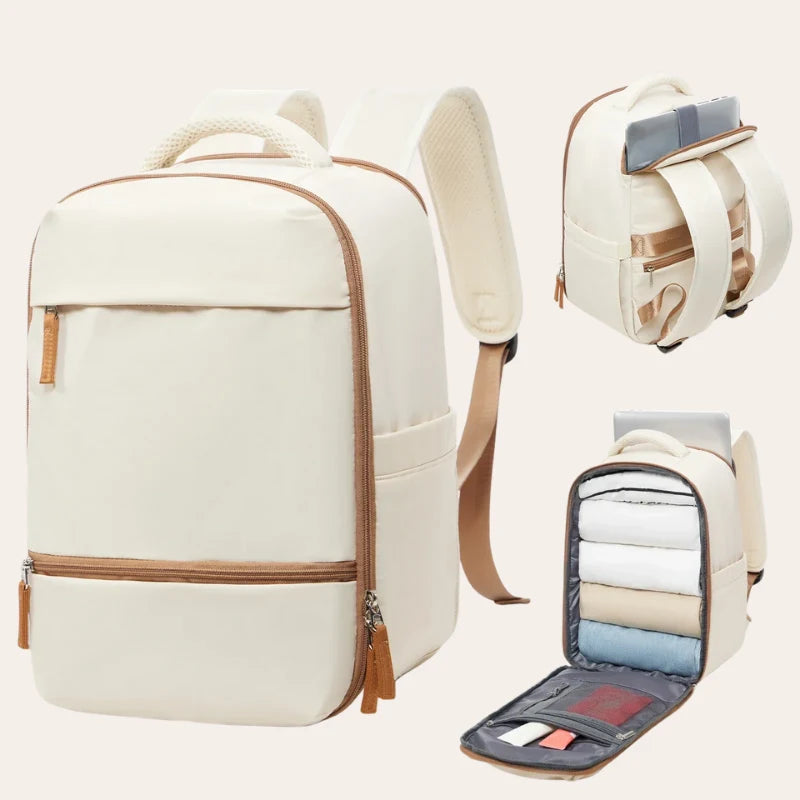 Sac a dos urbain beige pour femme – Format Ryanair
