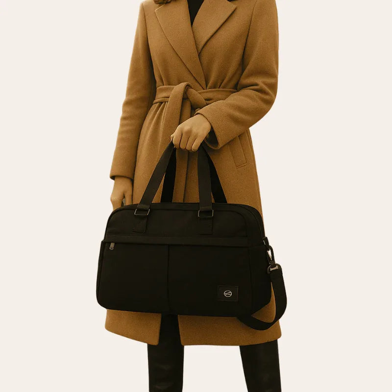 Sac a main noir Format EasyJet extensible pour femme