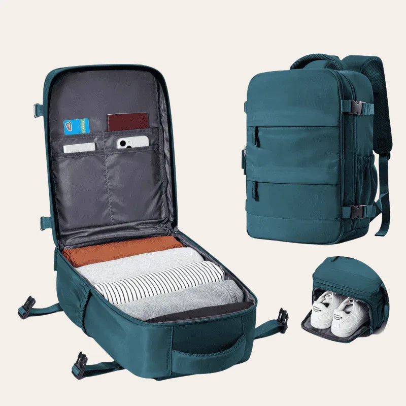 Sac à dos cabine bleu - compartiment chaussures – Format Ryanair