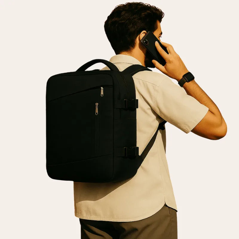 Sac a dos noir cabine Format EasyJet avec port USB