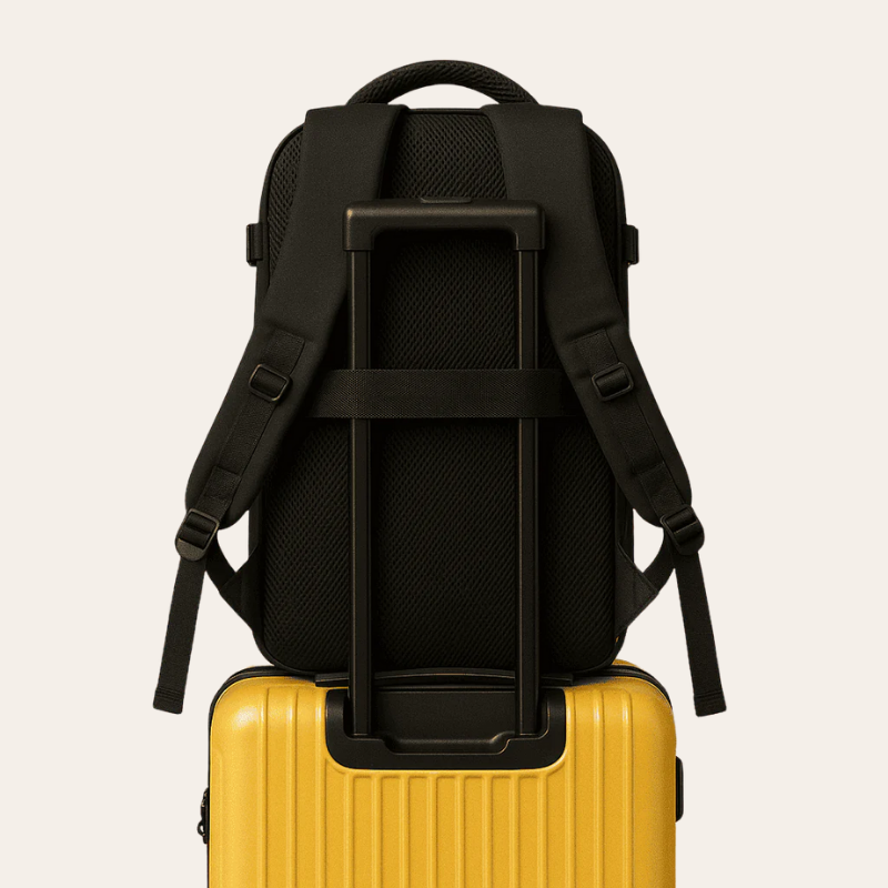 Sac a dos de voyage femme noir - compartiment chaussures
