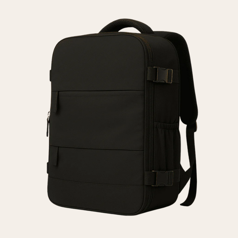 Sac a dos de voyage femme noir - compartiment chaussures