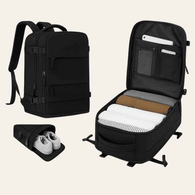 Sac A Dos Noir Cabine Imperméable – Format Ryanair