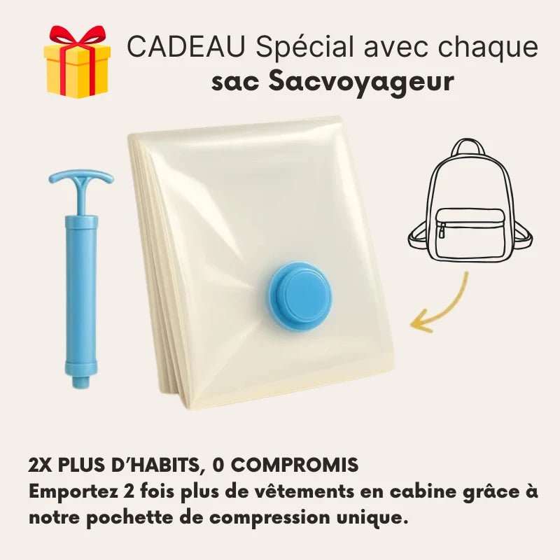 sac à dos cabine extensible gris