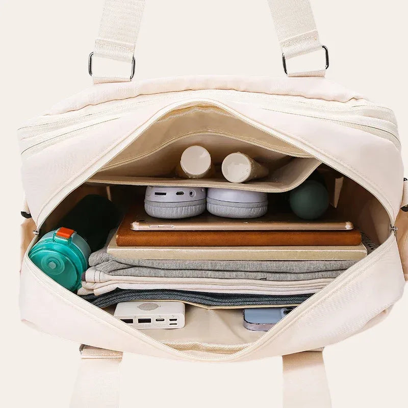 Sac a main beige cabine Format EasyJet extensible pour femme