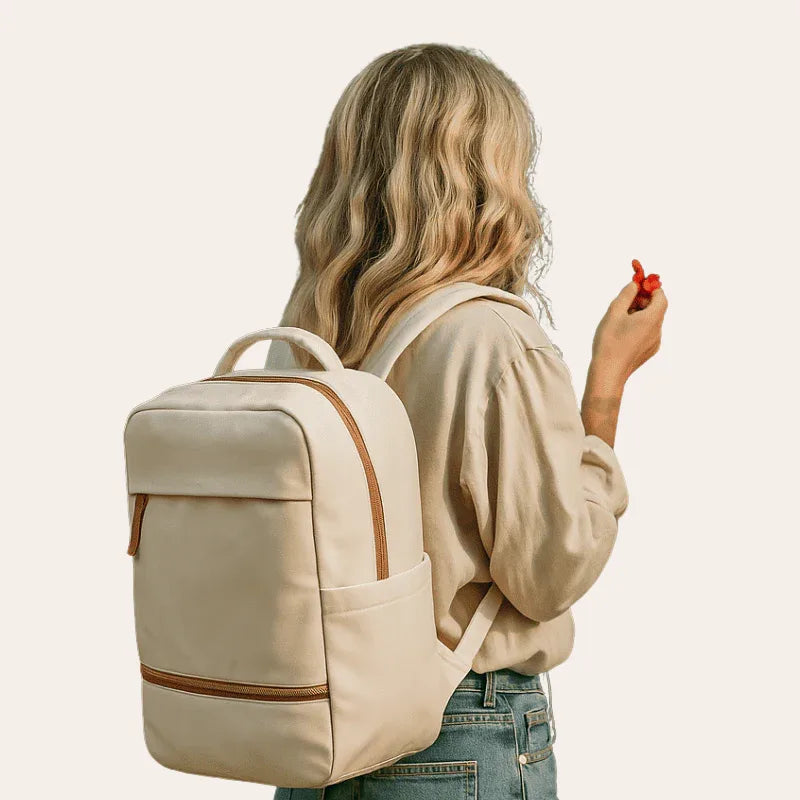 Sac a dos urbain beige pour femme – Format Ryanair