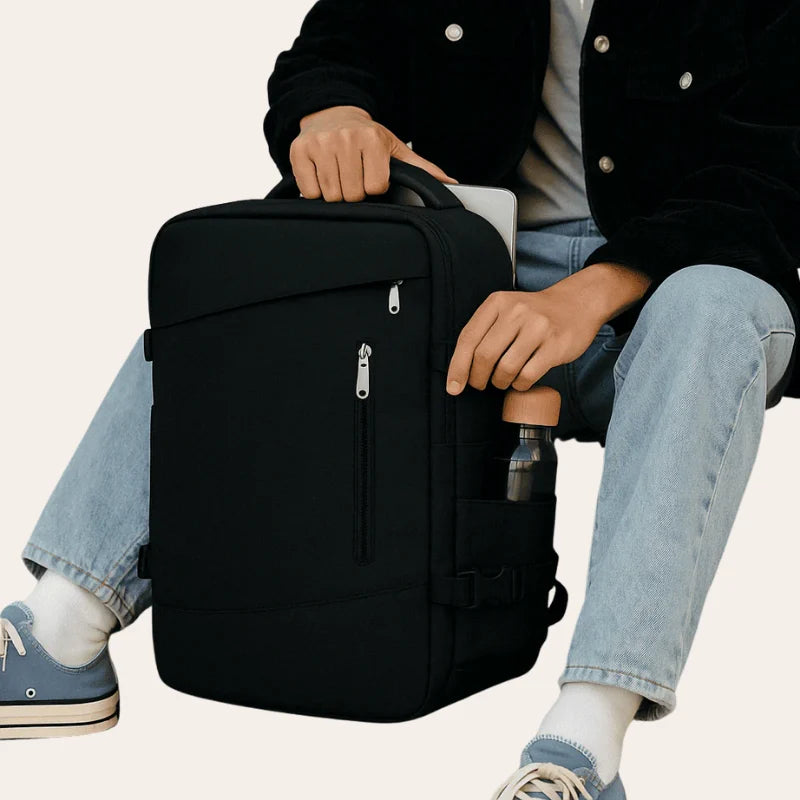 Sac a dos noir cabine Format EasyJet avec port USB