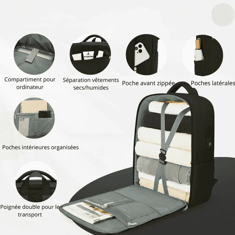 sac a dos moderne avec port de chargement USB