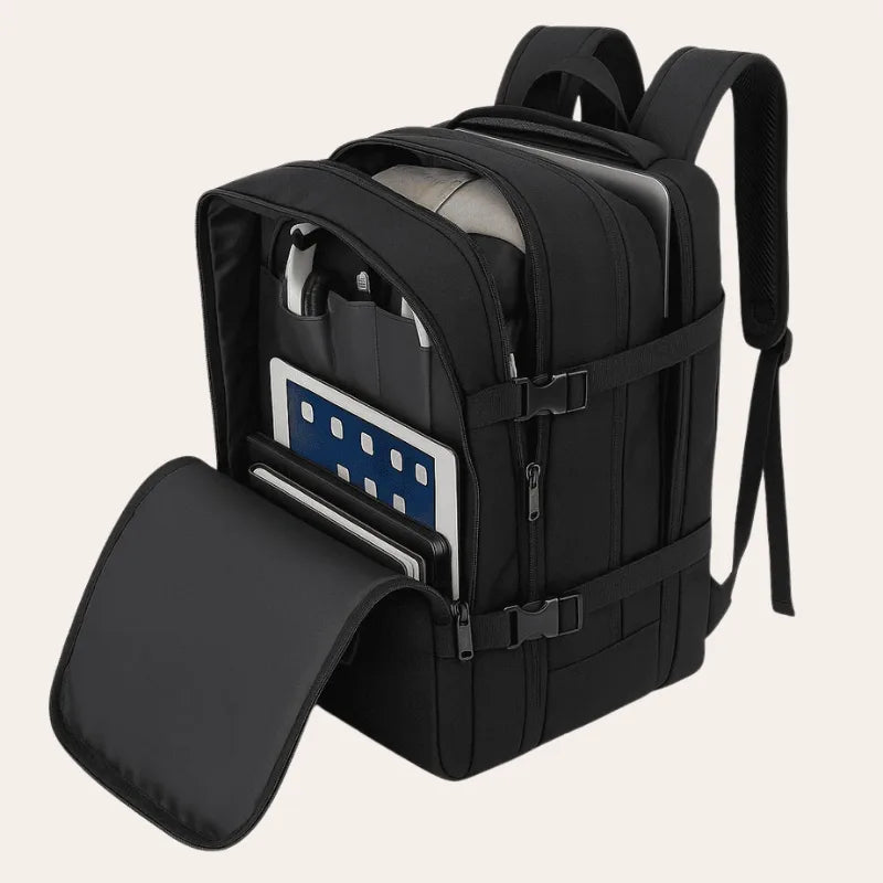 Sac à dos noir cabine 36L Format EasyJet extensible et imperméable