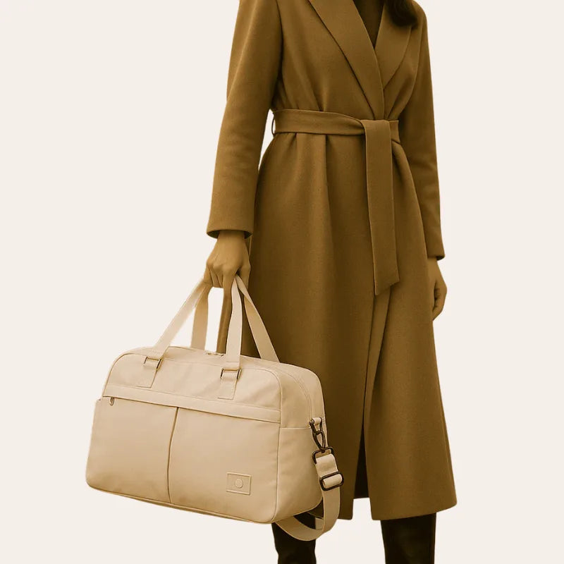 Sac a main beige cabine Format EasyJet extensible pour femme