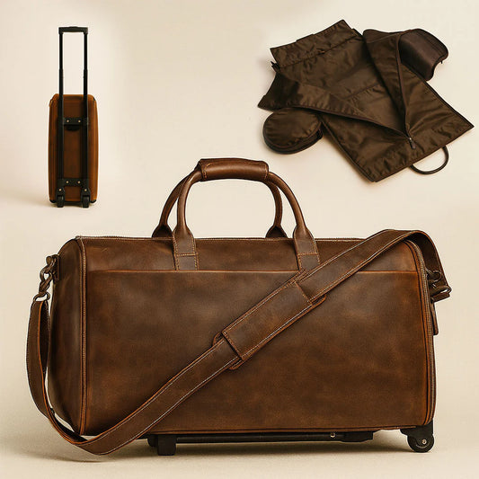 Sac pliable de voyage en cuir à Roulette – The Winnie Mae™