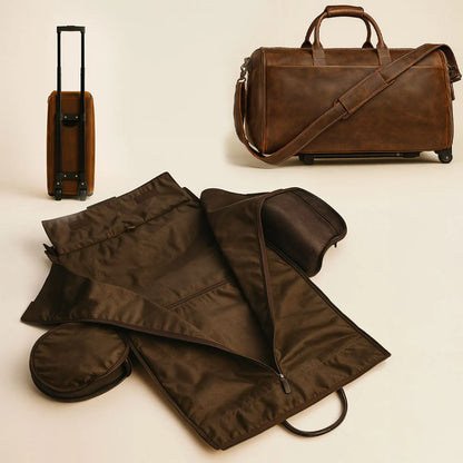 Sac pliable de voyage en cuir à Roulette – The Winnie Mae™