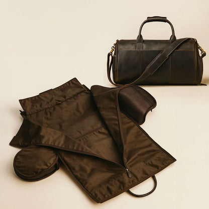 sac de voyage en cuir Vin Fiz pliable