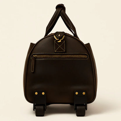 sac pliable en cuir pratique avec roulettes